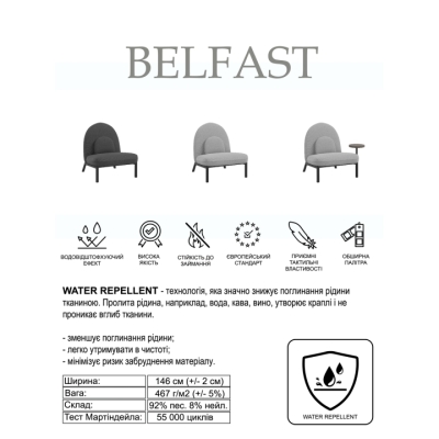 Крісло Soft Lounge Belfast 01/Чорний  75x82x80