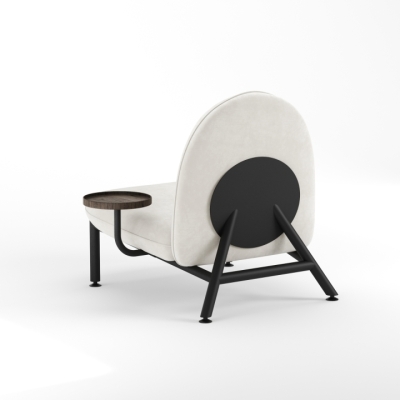 Крісло Soft Lounge зі столиком Belfast 01/Чорний  75x82x80