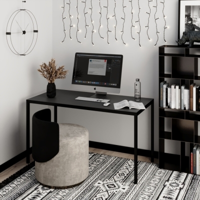 Письменный стол Art in Head Brevity Loft standart 1400х750х670 Графит/Чёрный металл (TB04070000030)