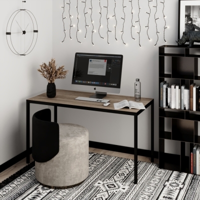 Письмовий стіл Art in Head Brevity Loft standart 1400х750х670 Дуб вінтаж оксид/Чорний метал (TB04090000030)