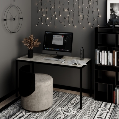 Письменный стол Art in Head Brevity Loft standart 1400х750х670 Ателье светлый/Чёрный металл (TB04040000030)