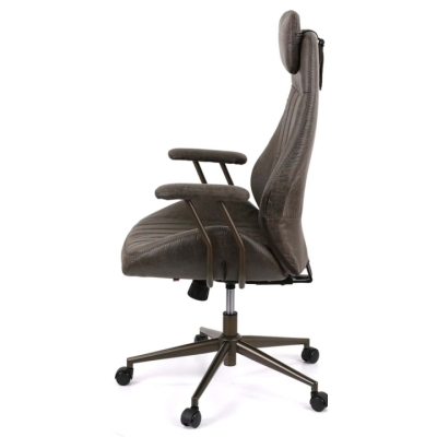 Кресло АКЛАС Саленто R-SR 9663-14P (Иск. замша 02 Dark gray)