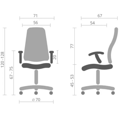 Кресло АКЛАС Саленто R-SR 9663-14P (Иск. замша Темно-серая)