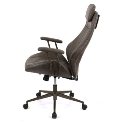 Кресло АКЛАС Саленто R-SR 9663-14P (Иск. замша 02 Dark gray)