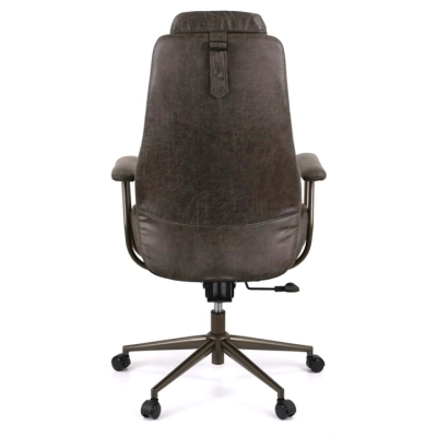 Кресло АКЛАС Саленто R-SR 9663-14P (Иск. замша 02 Dark gray)