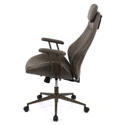 Кресло АКЛАС Саленто R-SR 9663-14P (Иск. замша Темно-серая)