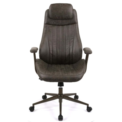 Кресло АКЛАС Саленто R-SR 9663-14P (Иск. замша Темно-серая)