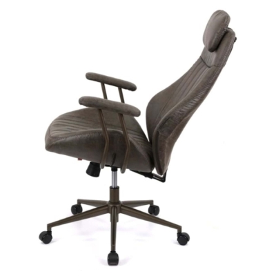 Кресло АКЛАС Саленто R-SR 9663-14P (Иск. замша 02 Dark gray)