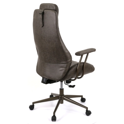 Кресло АКЛАС Саленто R-SR 9663-14P (Иск. замша Темно-серая)