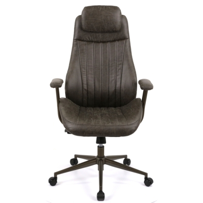 Кресло АКЛАС Саленто R-SR 9663-14P (Иск. замша Темно-серая)