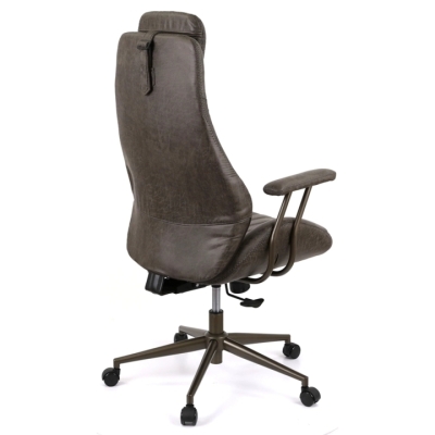 Кресло АКЛАС Саленто R-SR 9663-14P (Иск. замша 02 Dark gray)