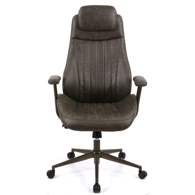 Кресло АКЛАС Саленто R-SR 9663-14P (Иск. замша 02 Dark gray)