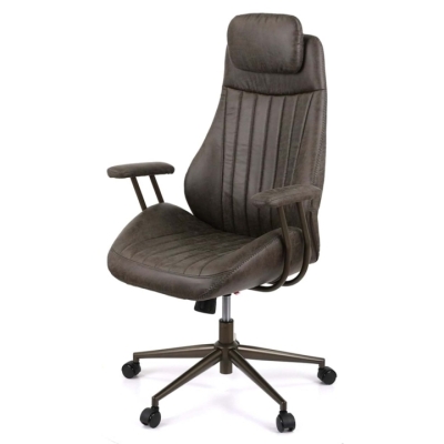 Кресло АКЛАС Саленто R-SR 9663-14P (Иск. замша 02 Dark gray)