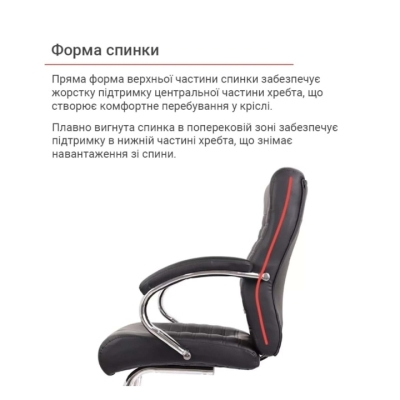 Кресло конференционное АКЛАС Атлант CF (XY-7147-G) (PU Черный)