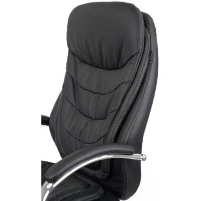 Кресло АКЛАС Валенсия Soft CH MB (Кожа LC-A Black/PU Black)
