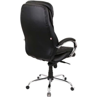 Кресло АКЛАС Валенсия Soft CH MB (Кожа LC-A Black/PU Black)