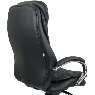 Кресло АКЛАС Валенсия Soft CH MB (Кожа LC-A Black/PU Black)