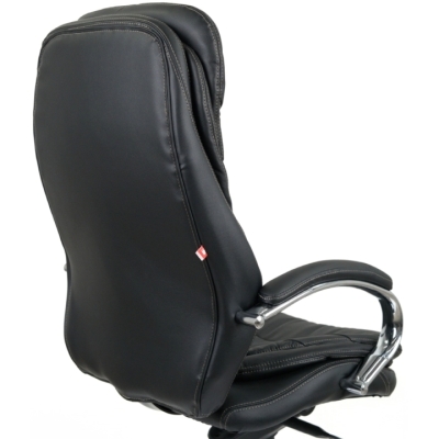 Кресло АКЛАС Валенсия Soft CH MB (Кожа LC-A Black/PU Black)