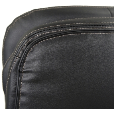 Кресло АКЛАС Валенсия Soft CH MB (Кожа LC-A Black/PU Black)