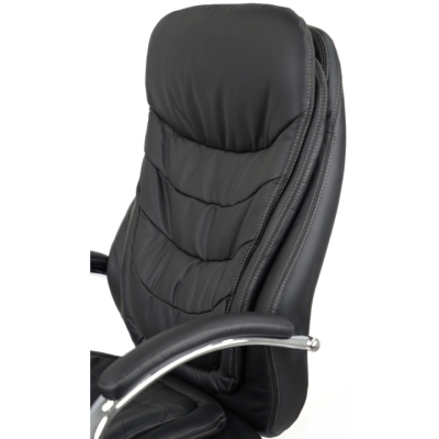 Кресло АКЛАС Валенсия Soft CH MB (Кожа LC-A Black/PU Black)