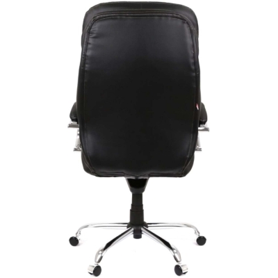 Кресло АКЛАС Валенсия Soft CH MB (Кожа LC-A Black/PU Black)