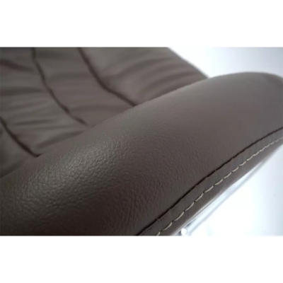 Кресло АКЛАС Валенсия Soft CH MB (Кожа LC-K Dark brown/PU Dark brown)