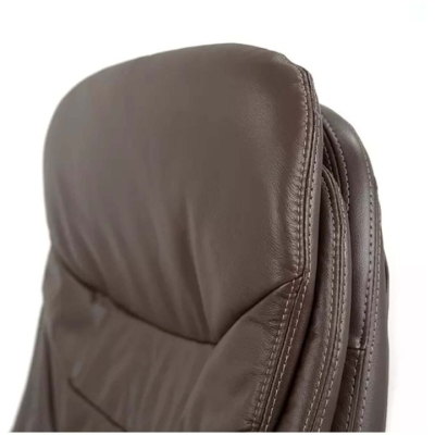 Кресло АКЛАС Валенсия Soft CH MB (Кожа LC-K Dark brown/PU Dark brown)