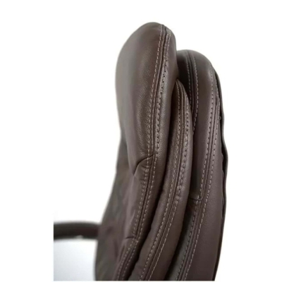 Кресло АКЛАС Валенсия Soft CH MB (Кожа LC-K Dark brown/PU Dark brown)