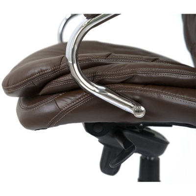 Кресло АКЛАС Валенсия Soft CH MB (Кожа LC-K Dark brown)