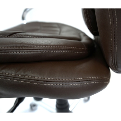 Кресло АКЛАС Валенсия Soft CH MB (Кожа LC-K Dark brown)