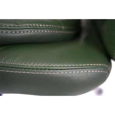 Кресло АКЛАС Валенсия Soft CH MB (Кожа Lux LC Green/PU Зеленый)