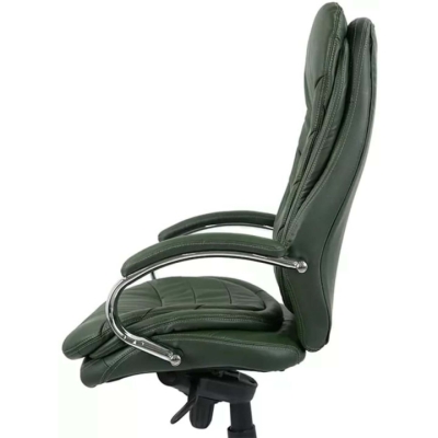 Кресло АКЛАС Валенсия Soft CH MB (Кожа Lux LC Green/PU Зеленый)