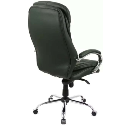 Кресло АКЛАС Валенсия Soft CH MB (Кожа Lux LC Green/PU Зеленый)