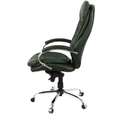 Кресло АКЛАС Валенсия Soft CH MB (Кожа Lux LC Green/PU Зеленый)