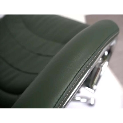 Кресло АКЛАС Валенсия Soft CH MB (Кожа Lux LC Green/PU Green)