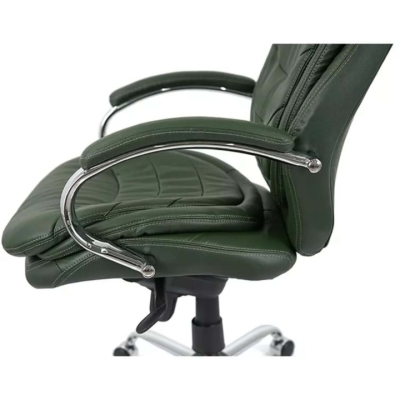 Кресло АКЛАС Валенсия Soft CH MB (Кожа Lux LC Green)