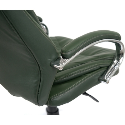 Кресло АКЛАС Валенсия Soft CH MB (Кожа Lux LC Green)