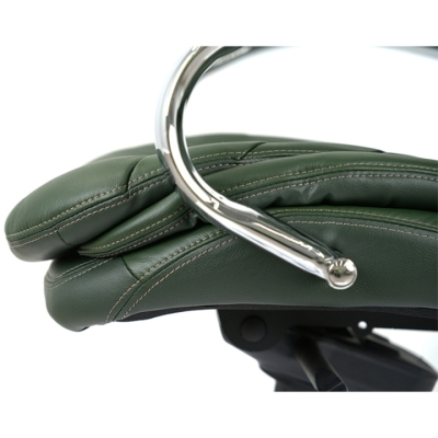 Кресло АКЛАС Валенсия Soft CH MB (Кожа Lux LC Green)