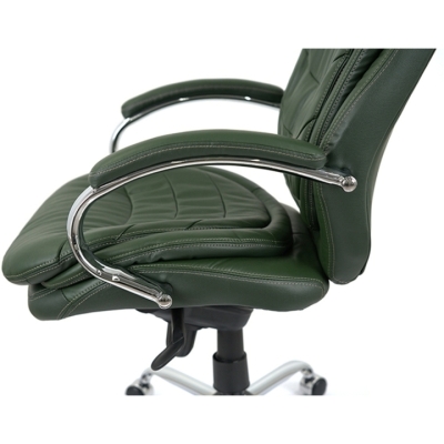 Кресло АКЛАС Валенсия Soft CH MB (Кожа Lux LC Green)