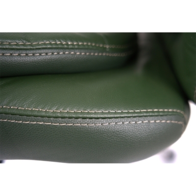 Кресло АКЛАС Валенсия Soft CH MB (Кожа Lux LC Green)