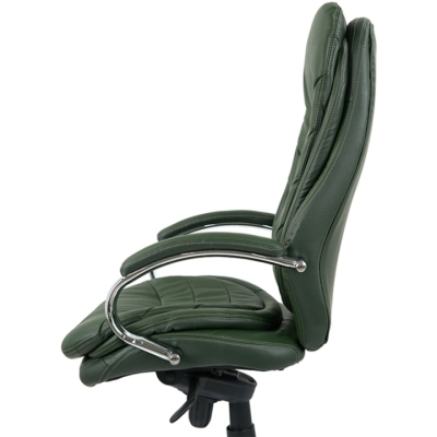 Кресло АКЛАС Валенсия Soft CH MB (Кожа Lux LC Green)