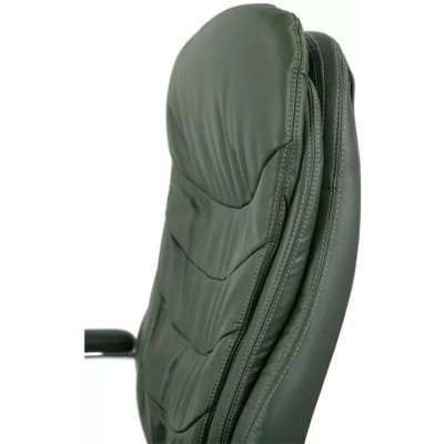 Кресло АКЛАС Валенсия Soft CH MB (Кожа Lux LC Green/PU Green)