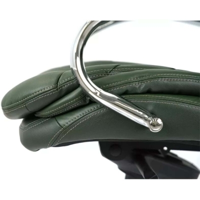 Кресло АКЛАС Валенсия Soft CH MB (Кожа Lux LC Green/PU Green)