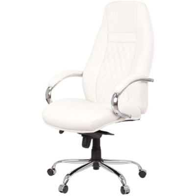 Кресло АКЛАС Луизиана MB (GB-242CC) (Кожа Lux LC-W White)