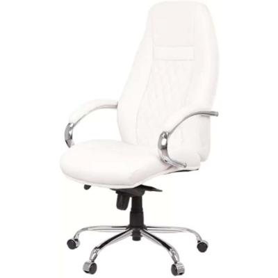 Кресло АКЛАС Луизиана MB (GB-242CC) (Кожа Lux LC-W White)