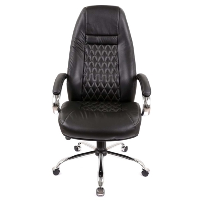 Кресло АКЛАС Луизиана MB (GB-242CC) (Кожа LC-A Black/PU Black)