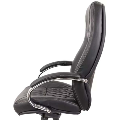 Кресло АКЛАС Луизиана MB (GB-242CC) (Кожа LC-A Black/PU Black)