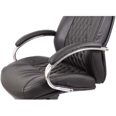 Кресло АКЛАС Луизиана MB (GB-242CC) (Кожа LC-A Black/PU Black)