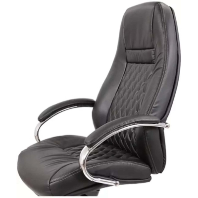 Кресло АКЛАС Луизиана MB (GB-242CC) (Кожа LC-A Black/PU Black)