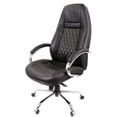 Кресло АКЛАС Луизиана MB (GB-242CC) (Кожа LC-A Black/PU Black)